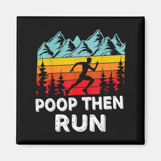 Op Then Run Funny Running Quotes For Marathon Runn Magnet (Front)