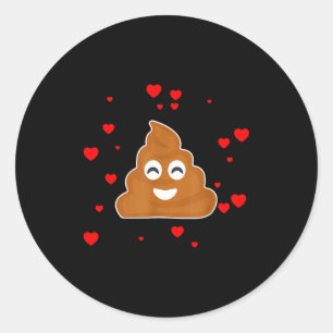 Op Valentine Emoticon Funny Valentines Day Op  Classic Round Sticker