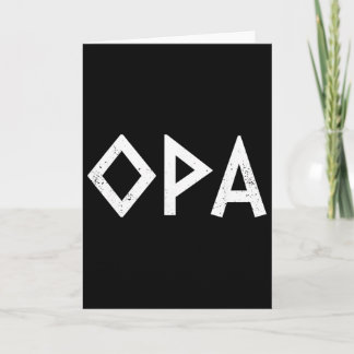 Opa Ancient Greek Pride Greek Flag Funny Greek Par Card