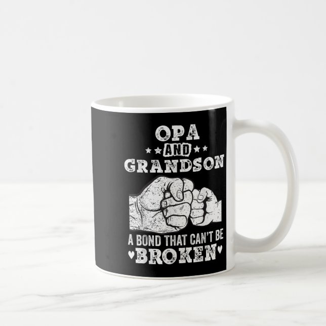Opa And Grandson A Bond That Cant Be Broken Grandp Coffee Mug (Right)