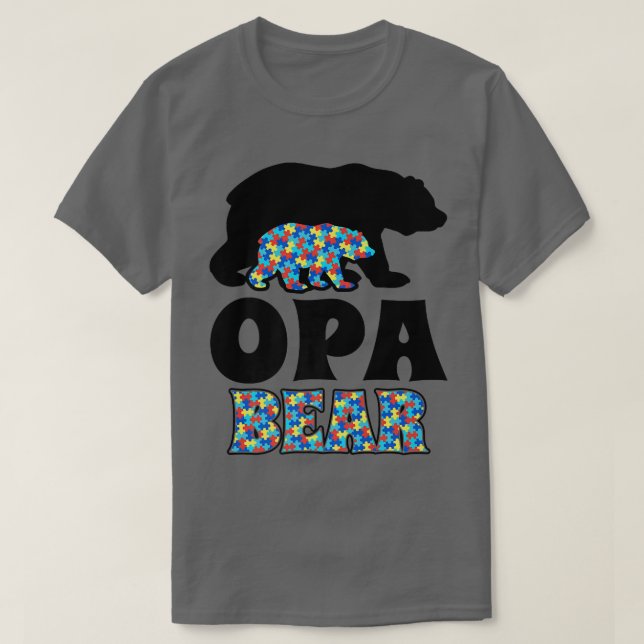 OPA Bear Autism Awareness Premium  T-Shirt (Design Front)