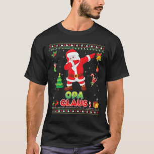 Opa Claus Matching Family Christmas Dabbing Santa T-Shirt