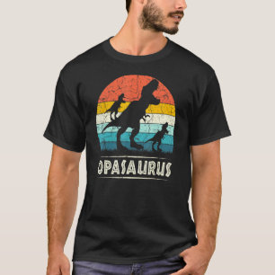 Opa Dinosaur Opasaurus 2 Two Kids Son Daughter Mum T-Shirt