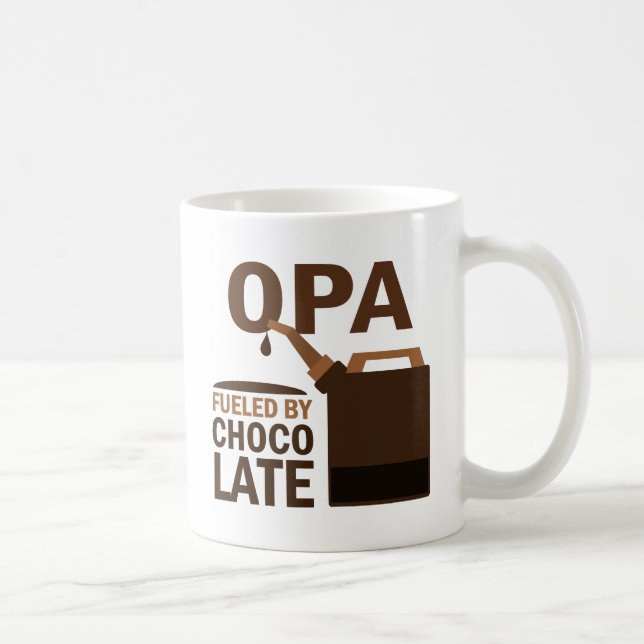 Opa Fuelled By Chocolate Coffee Mug (Right)