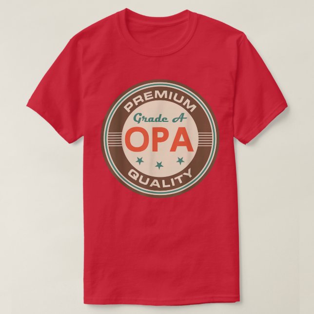 Opa Grandpa Vintage Fathers Day Gift Tee  (Design Front)