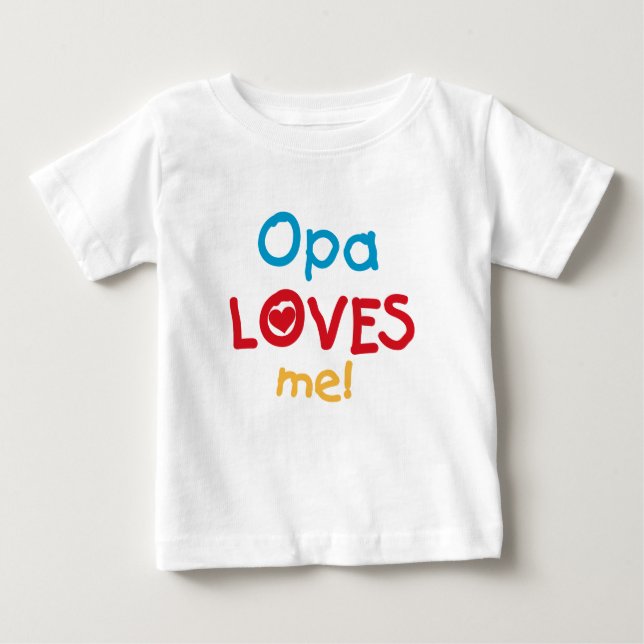 Opa Loves Me T-shirts and Gifts (Front)