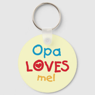 Opa Loves Me T-shirts and Gifts Key Ring