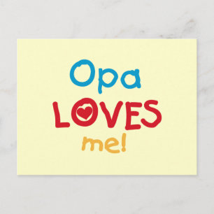 Opa Loves Me T-shirts and Gifts Postcard