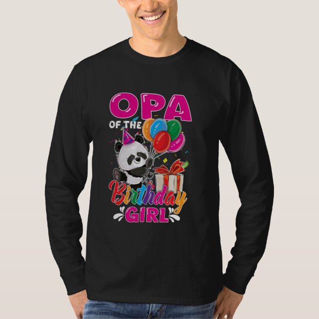 Opa Of The Panda Bear Birthday Animal Lover Boys G T-Shirt (Front)