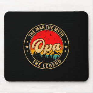Opa The Man The Myth The Legend Vintage Retro For  Mouse Pad