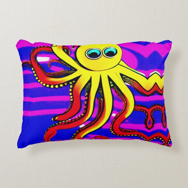 Opa the Octopus Designer Round Pillow (Front)