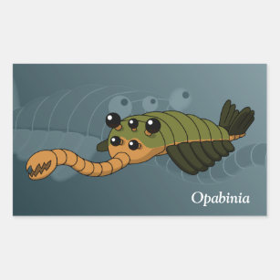 Opabinia- Prehistoric Animal Rectangular Sticker