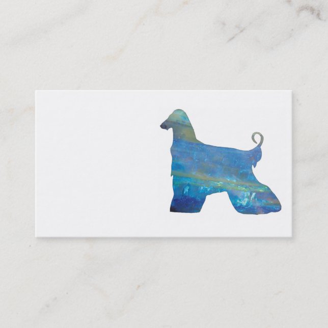 Opal Afghan Hound Business Cards (Front)