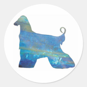 Opal Afghan Hound Stickers