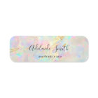 opal and faux gold foil veins name tag