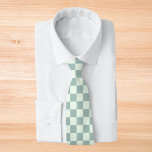 Opal and Honeydew Checkerboard Tie<br><div class="desc">Opal and Honeydew Checkerboard</div>