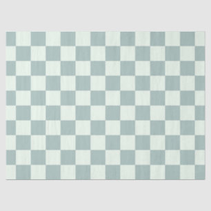 Opal and Honeydew Chequerboard Tissue Paper