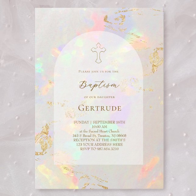 opal background Baptism Invitation (Creator Uploaded)