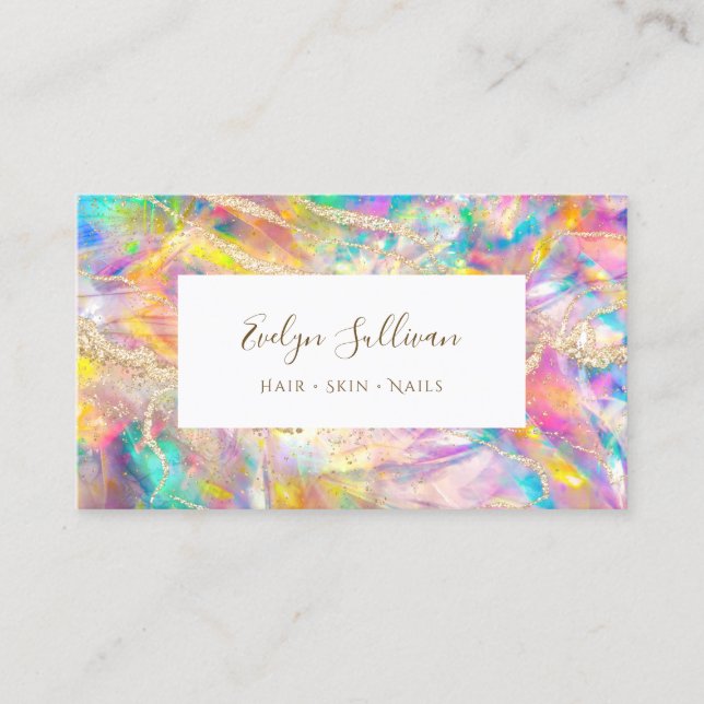 opal background business card (Front)