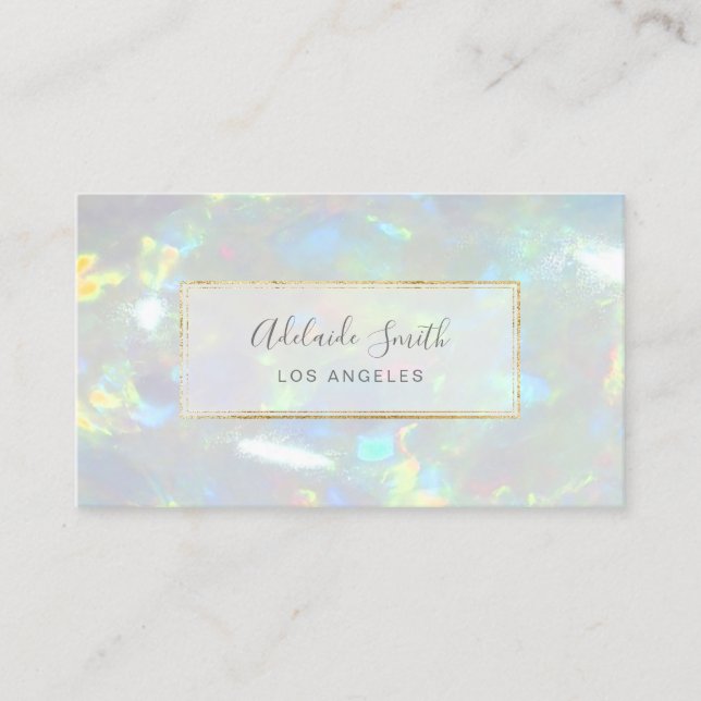 opal background business card (Front)