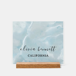Opal Background Logo Acrylic Sign