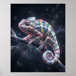 Opal Chameleon Holo Branch Poster