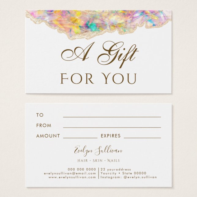 opal design Gift Card (Front & Back)