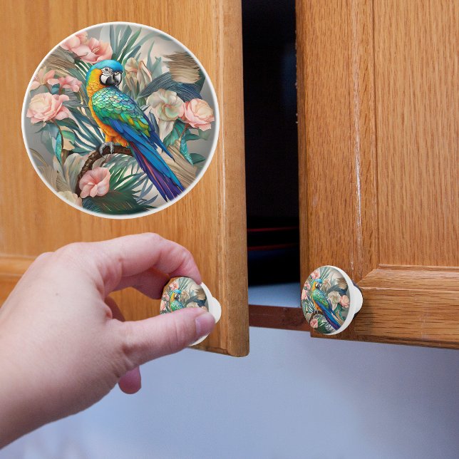 Opal Essence Parrot Ceramic Knob (Creator Uploaded)