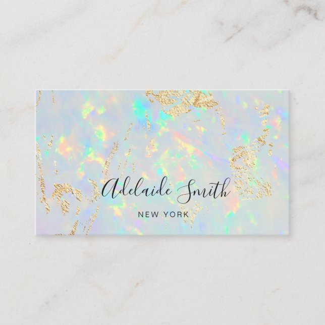 opal gem background business card (Front)