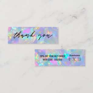 opal gemstone background mini business card