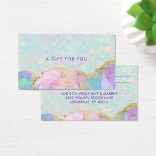 Opal Gemstone Pastel Business Gift Card