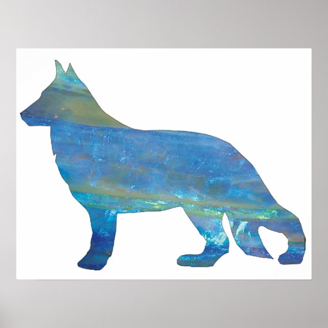 Opal German Shepherd Poster Print (Front)