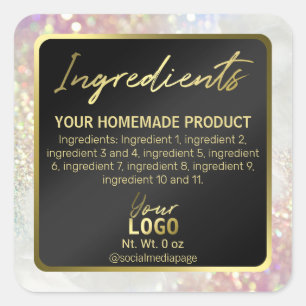 Opal Glitter Black Ingredient Labels