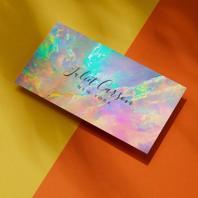 Opal Glitter Feminine Luxury Business Card (Creator Uploaded)