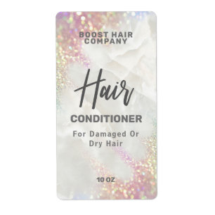 Opal Glitter Hair Product Labels