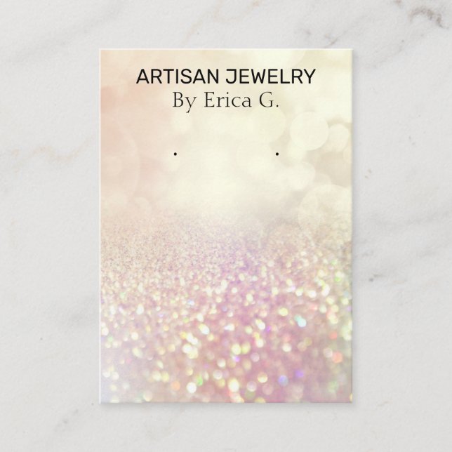 Opal Glitter Pink Earring Display Card (Front)