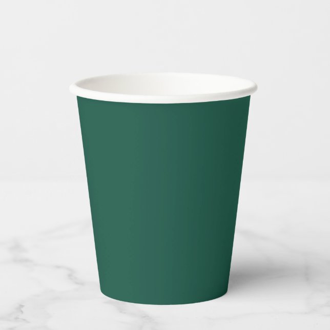 Opal Green Solid Colour Paper Cups (Front)