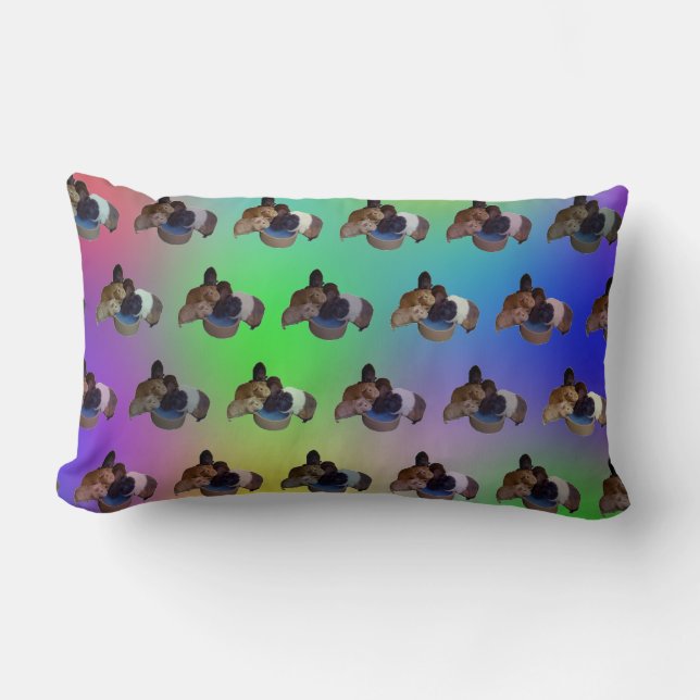 Opal Guinea Pig Pattern, Lumbar Cushion (Front)