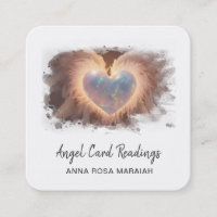 *~* Opal Heart QR  Gold Angel Wings AP78 WHITE