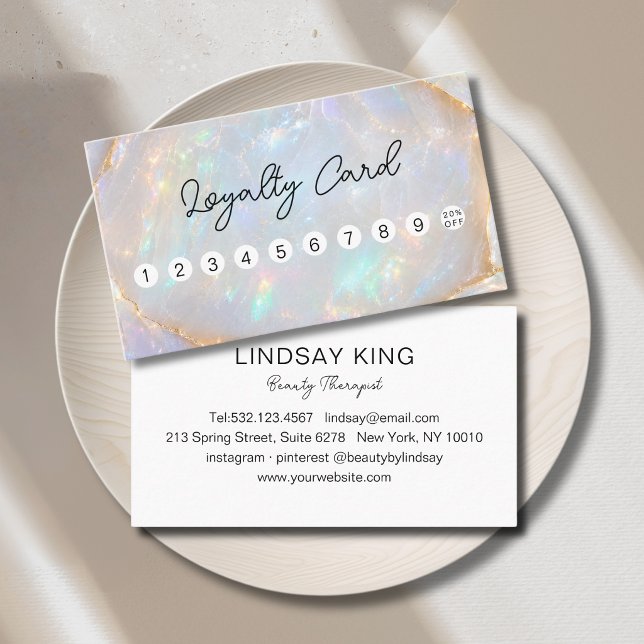 Opal Holographic Marble 10 Loyalty Card (Opal Holographic Marble 10 Loyalty Card)