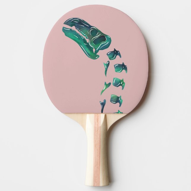 Opal Iguanodon Dinosaur Ping Pong Paddle (Front)