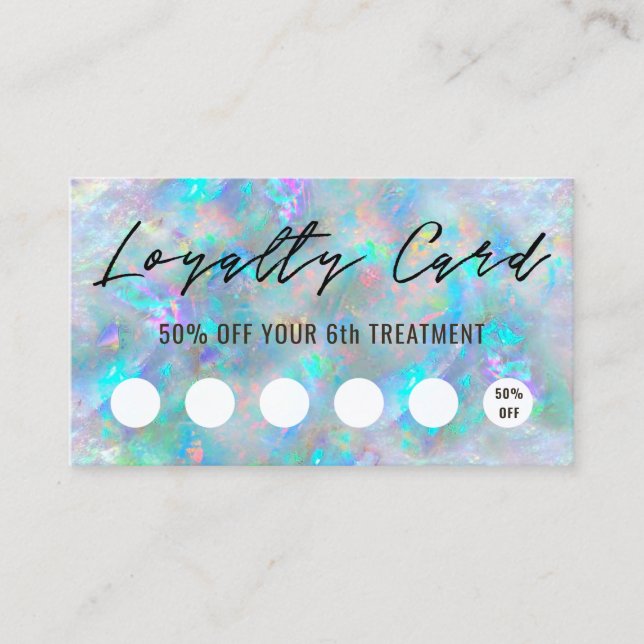 opal inspired texture loyalty card (Front)