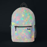 opal inspired texture printed backpack<br><div class="desc">opal inspired background backpack</div>