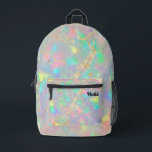opal inspired texture printed backpack<br><div class="desc">opal inspired background backpack</div>