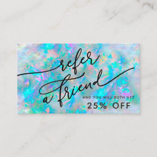 opal inspired texture referral card
