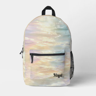 Opal Iridescent Holographic School Backpack