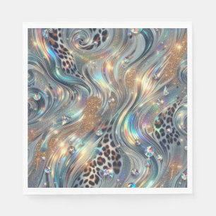 Opal Leopard Print Luxury Napkins
