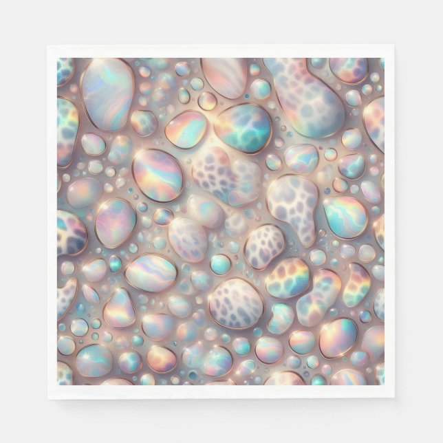 Opal Leopard Print Luxury Napkins (Front)