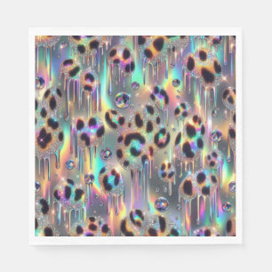 Opal Leopard Print Luxury Napkins