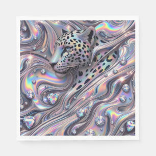 Opal Leopard Print Luxury Napkins